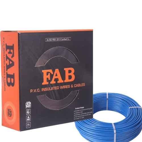 FAB 1.5 Sqmm Single Core Blue FR PVC CCS Copper Insulated House Wire, Length: 91 m