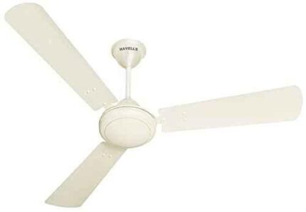 Havells SS-390 60W Pearl White Silver Energy Saving Ceiling Fan, FHCSS1SPWS56, Sweep: 1400 mm