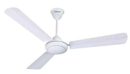 Havells SS-390 ES 42W Metallic Pearl White Silver Energy Saving Ceiling Fan, FHCSS1SPWS36 Sweep: 900 mm