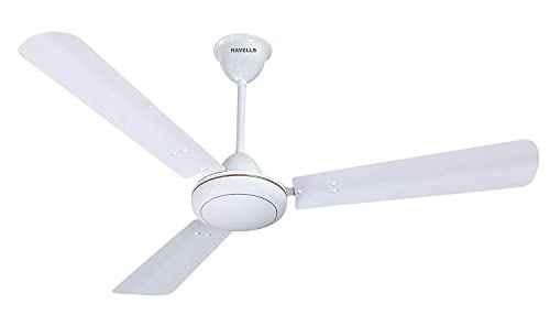Havells SS-390 ES 42W Metallic Pearl White Silver Energy Saving Ceiling Fan, FHCSS1SPWS36 Sweep: 900 mm