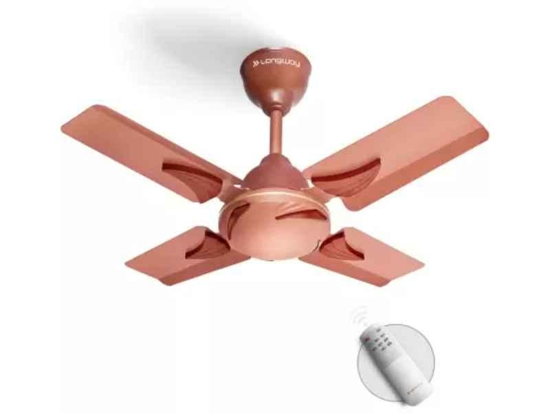 Longway Creta 600 mm 4 Blade ceiling fan with Remote control, Rusty Brown color with 2 year warranty Longway Creta 600 mm 4 Blade ceiling fan with Remote control, Rusty Brown color with 2 year warranty