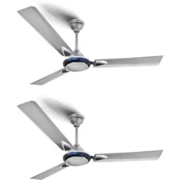 Longway Starlite-1 50W Silver & Blue 3 Blade Ultra High Speed Ceiling Fan, Sweep: 1200 mm (Pack of 2)