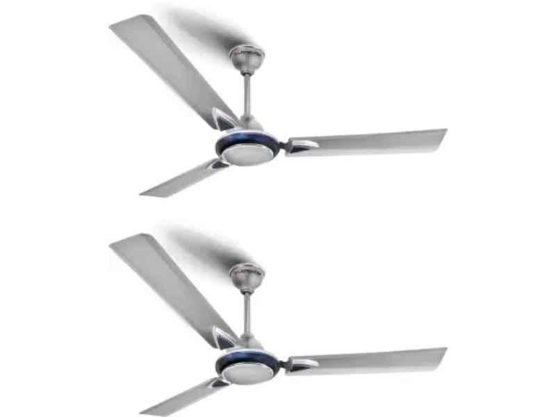 Longway Starlite-1 50W Silver & Blue 3 Blade Ultra High Speed Ceiling Fan, Sweep: 1200 mm (Pack of 2) Longway Starlite-1 50W Silver & Blue 3 Blade Ultra High Speed Ceiling Fan, Sweep: 1200 mm (Pack of 2)