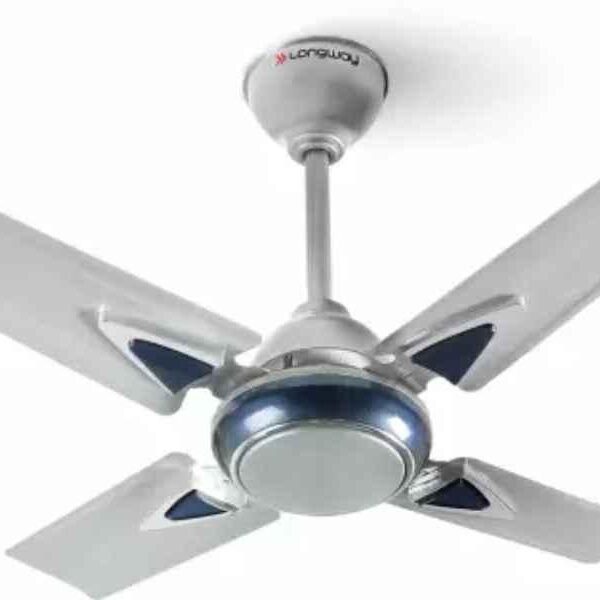 Longway Starlite-1 50W Silver & Blue 4 Blade Ultra High Speed Ceiling Fan, Sweep: 600 mm