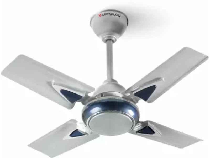 Longway Starlite-1 50W Silver & Blue 4 Blade Ultra High Speed Ceiling Fan, Sweep: 600 mm Longway Starlite-1 50W Silver & Blue 4 Blade Ultra High Speed Ceiling Fan, Sweep: 600 mm