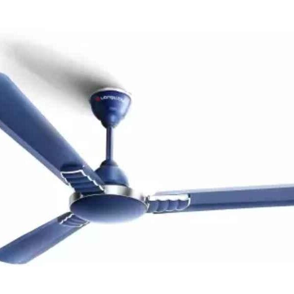 Longway Wave 1200 mm 3 Blade ceiling fan with Ultra High Speed, Blue & Silve color with 2 years warranty