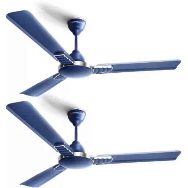 Longway Wave 50W Blue & Silver Ultra High Speed 3 Blade Ceiling Fan, Sweep: 1200 mm (Pack of 2)